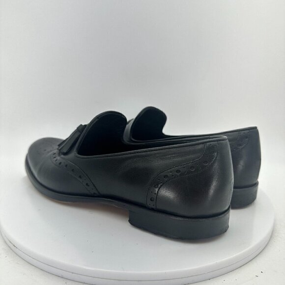 Salamander France Men Size 7.5 EU 40 Tasseled Loafer Slip On Shoes Black Leather - Picture 7 of 13